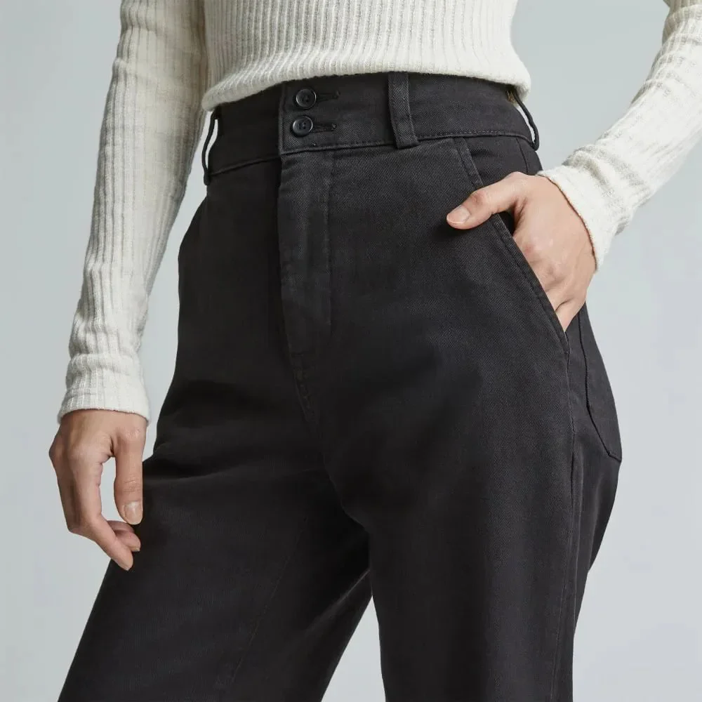 NWT Everlane The Organic Straight Leg Pants Womens Size 2 Black High Rise Jeans - Picture 9 of 12